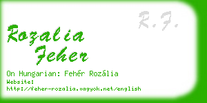 rozalia feher business card