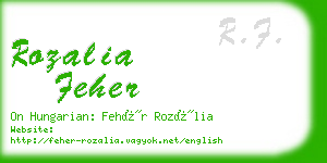 rozalia feher business card